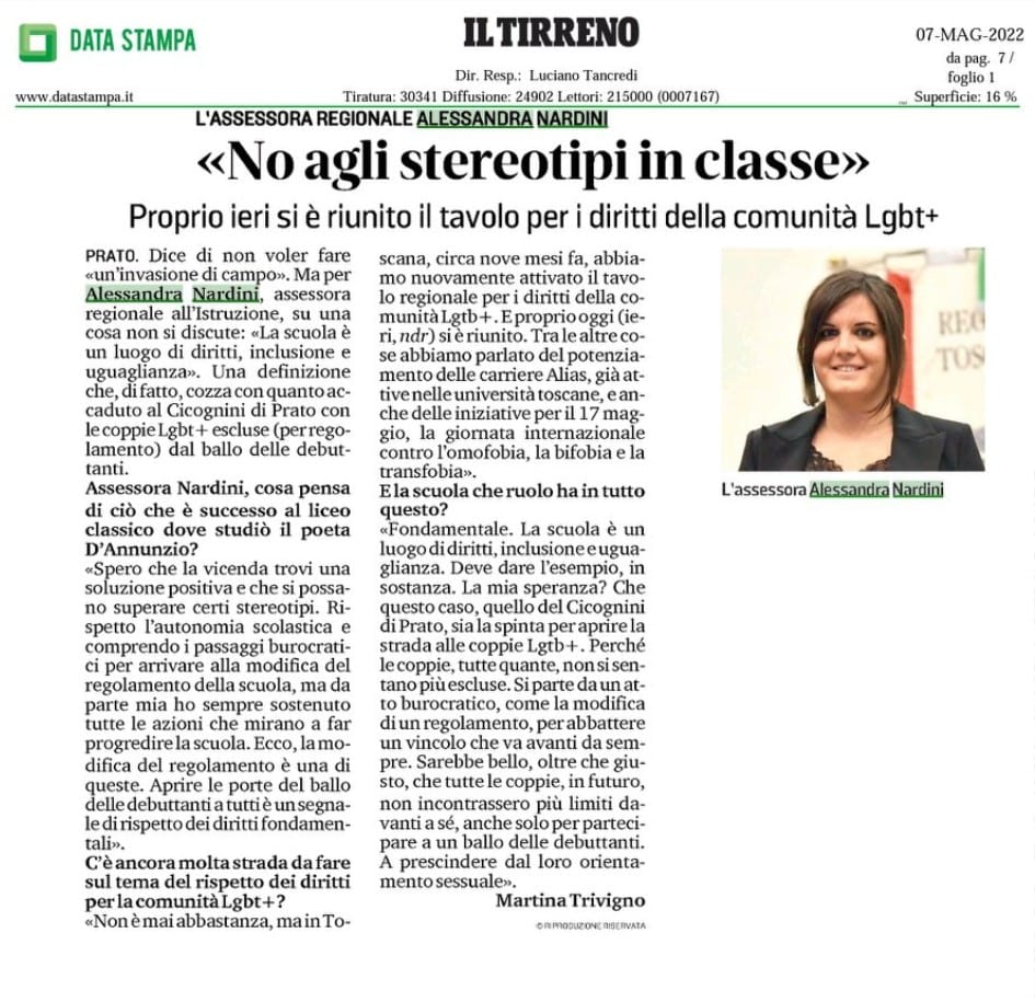 “No agli stereotipi in classe”