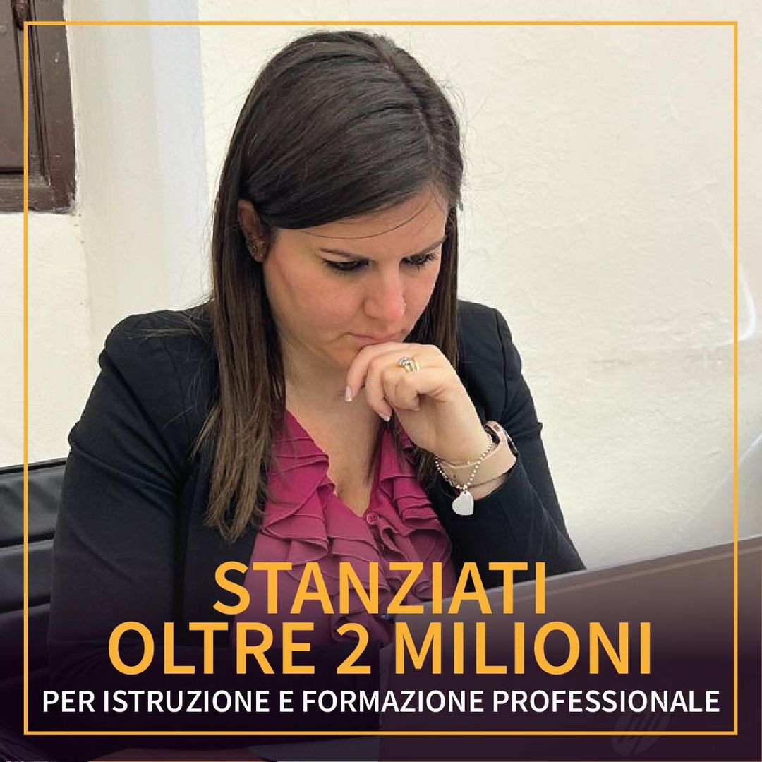 STANZIATI OLTRE 2 MILIONI PER ISTRUZIONE E FORMAZIONE PROFESSIONALE