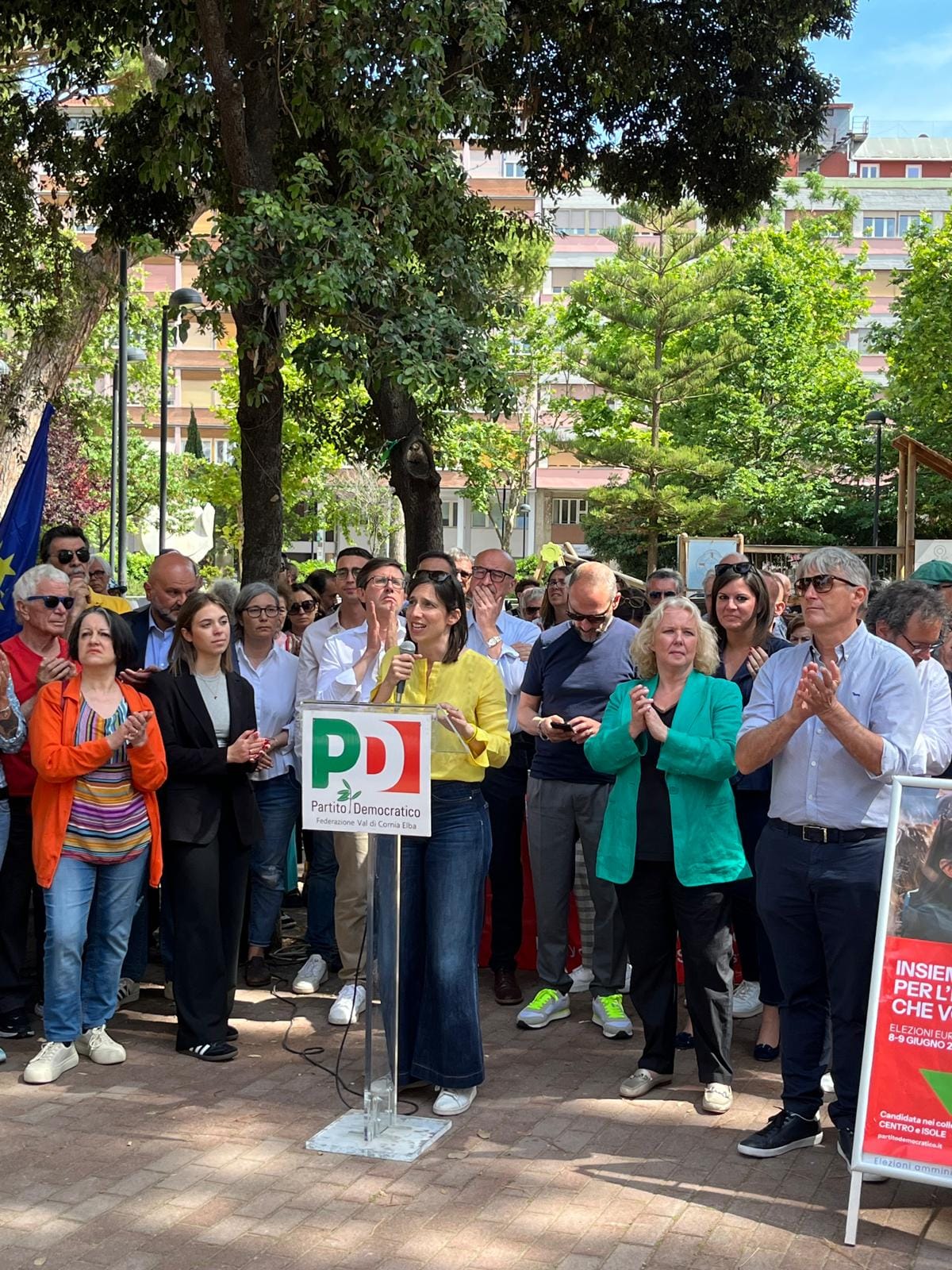 A Campiglia per la tappa di Elly Schelin